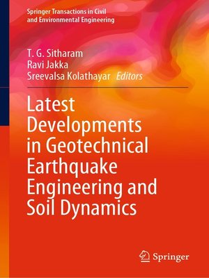 cover image of Latest Developments in Geotechnical Earthquake Engineering and Soil Dynamics
